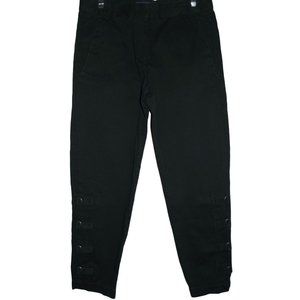 French Connection 0/2x27" Gray Cotton Twill Ankle Pants slim fit  tapered-skinny